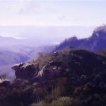 Narrow Neck Cliffscape  -  60 x 40 - Copyright John Wilson